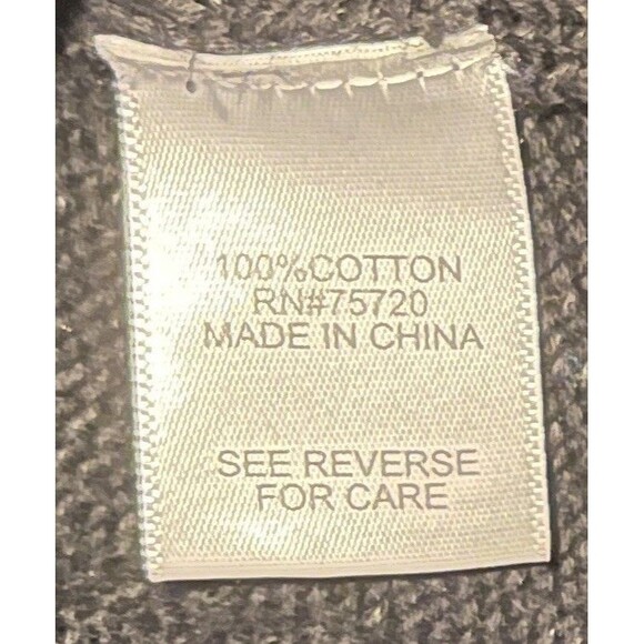 OUTPOST MAKER Charcoal Black Quarter Zip Thick Cotton Sweater Men's XL - Picture 7 of 8